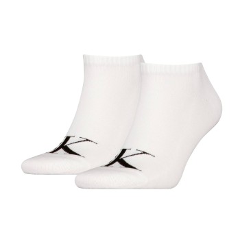 Calvin Klein Strømper 2P Sneaker Monogram Socks Hvid Str 43/46 Herre