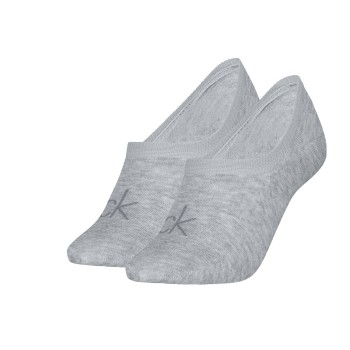 Calvin Klein Strømper 2P Women Invisible Footie Socks Grå Str 39/42 Dame