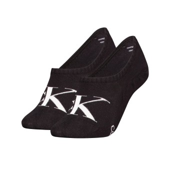 Calvin Klein Strømper 2P Women Monogram Footie Socks Sort Str 35/38 Dame