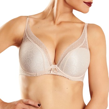 Chantelle BH Festivite Lace Plunge Bra Beige E 75 Dame