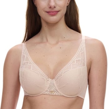 Chantelle BH Origins Lace Lightweight Plunge Bra Beige nylon B 80 Dame