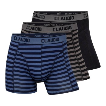 Claudio 3P Tights Trunks Grå/Blå 3XL Herre