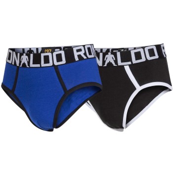 CR7 Cristiano Ronaldo 2P Boys Line Briefs Sort/Blå bomuld 146-152