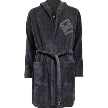 CR7 Cristiano Ronaldo Cotton Bathrobe Grå bomuld X-Large Herre