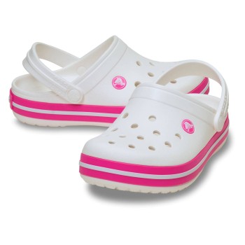 Crocs Crocband Clog Kids Rosa/Hvid US J2 (EU 33-34) Barn