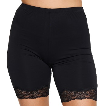 Damella Bamboo Lace Shorts Sort Bambus Medium Dame