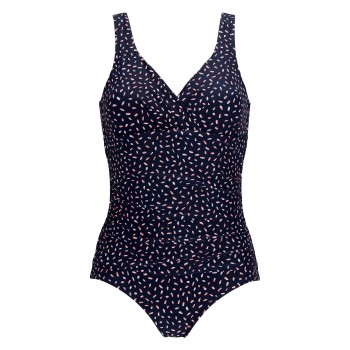 Damella Fiona Swimsuit Pattern Marine/Rød 38 Dame