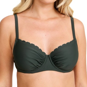 Damella Grace Wavy Bikini Bra Mørkgrøn  D/E 36 Dame