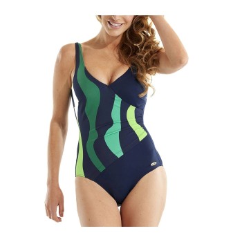Damella Julia Basic Swimsuit Blå/Grøn 50 Dame