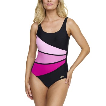 Damella Laura Chlorine Resistant Swimsuit Sort/Rosa 46 Dame