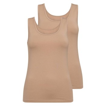 Decoy 2P Wide Strap Bamboo Top Beige X-Small Dame