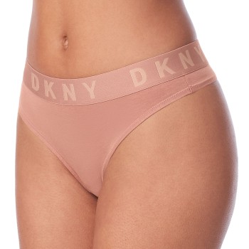 DKNY Trusser Cozy Boyfriend Thong Rosa Small Dame