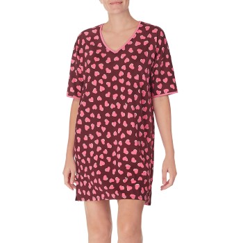 DKNY Wishlist Worthy Sleepshirt Rød Mønster  polyester Small Dame