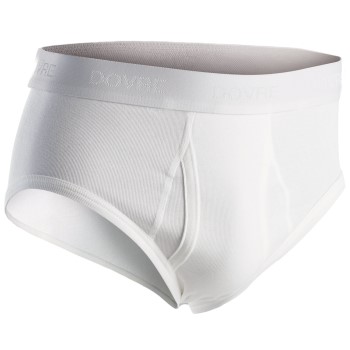 Dovre Brief With Fly Hvid økologisk bomuld 4XL Herre