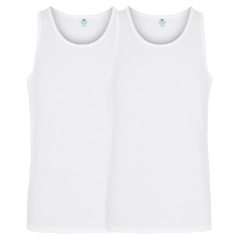 Dovre 2P Organic Cotton Singlet Hvid økologisk bomuld Medium Herre