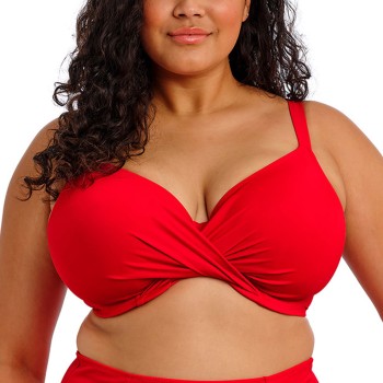 Elomi Plain Sailing Plunge Bikini Top Rød polyamid F 90 Dame