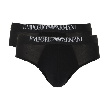 Emporio Armani Armani Endurance Briefs 2P Sort bomuld Medium Herre