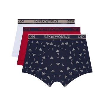 Emporio Armani Armani Logo Boxer Briefs With Core Logo Waistband 3P Flerfarvet-2 bomuld Large Herre