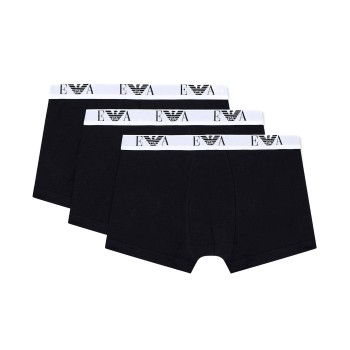 Emporio Armani Armani Stretch Jersey Boxer With Logo 3P Sort bomuld Large Herre