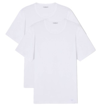 Emporio Armani Armani Stretch Jersey Loungewear T-Shirts 2P Hvid bomuld Medium Herre