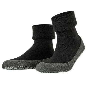 Falke Strømper Cosyshoe Adult Sort uld Str 37/38 Herre