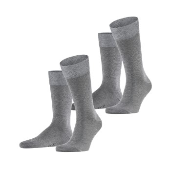 Falke Strømper 2P Happy Socks Grå Str 47/50 Herre