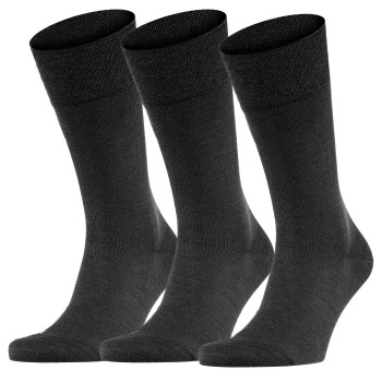 Falke Strømper 3P Sensitive Berlin Sort Str 43/46 Herre