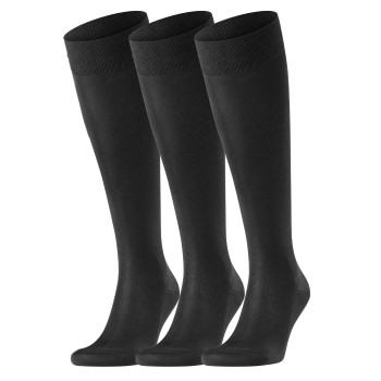 Falke Strømper 3P Tiago Knee-high Sort bomuld Str 41/42 Herre