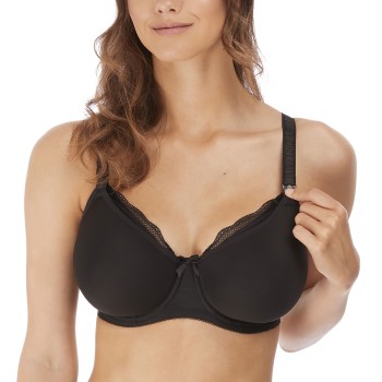 Freya BH Pure Underwire Moulded Nursing Bra Sort nylon G 90 Dame