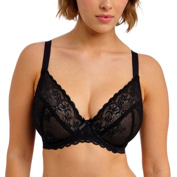 Freya BH Quinn Underwire Plunge Bra Sort D 65 Dame