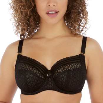 Freya BH Viva Underwire Side Support Lace Bra Sort polyamid F 60 Dame