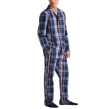 Gant Check Pajama Set Shirt And Pants Blå bomuld Small Herre