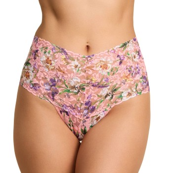 Hanky Panky Trusser 2P Signature Lace Print Retro Thong Blomstret nylon One Size Dame