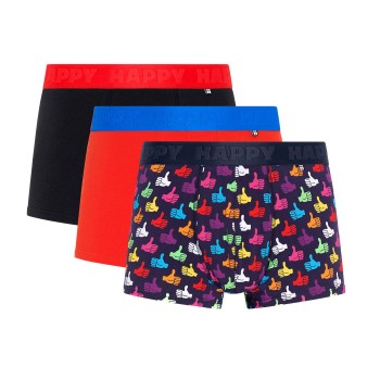 Happy socks 3P Thumbs Up Boxershorts Flerfarvet bomuld X-Large Herre