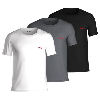 HUGO 3P Triplet T-Shirt Grå/Sort bomuld X-Large Herre