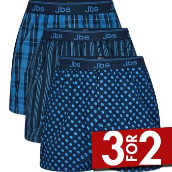JBS 3P Organic Cotton Boxershorts Blå/Blå økologisk bomuld X-Large Herre