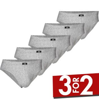JBS 5P Organic Cotton Mini Slip Brief Grå økologisk bomuld Medium Herre