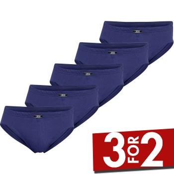 JBS 5P Organic Cotton Mini Slip Brief Blå økologisk bomuld Medium Herre