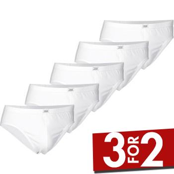 JBS 5P Organic Cotton Mini Slip Brief Hvid økologisk bomuld Medium Herre
