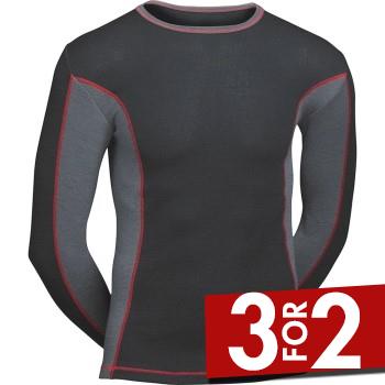 JBS Proactive Shirt Long Sleeve 414-14 Sort Medium Herre
