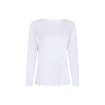JBS of Denmark Bamboo Long Sleeve Top Hvid Small Dame