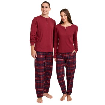 Jockey Pyjama 11 Mix Cotton Marine/Rød bomuld Large Herre