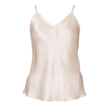 Lady Avenue Pure Silk Camisole With Cording Champagne silke XX-Large Dame