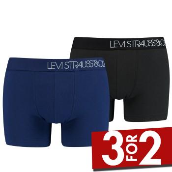 Levis 2P Base Boomer Piquee Boxer Blå bomuld XX-Large Herre