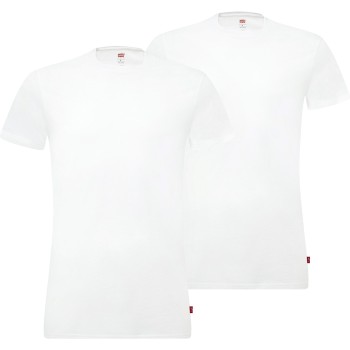 Levis 2P Base Crew Neck T-shirt Hvid bomuld Large Herre