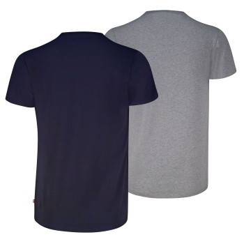Levis 2P Base Crew Neck T-shirt Marineblå/Grå bomuld Medium Herre