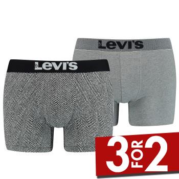 Levis 2P Base Herringbone Boxer Grå bomuld XX-Large Herre