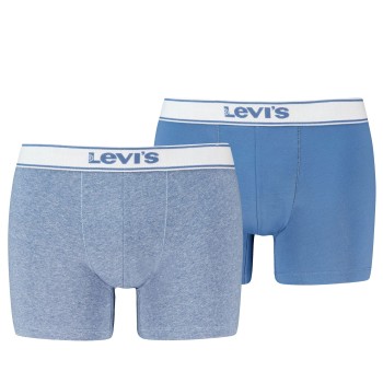 Levis 2P Base Vintage Boxer Blå/Lyseblå bomuld Small Herre
