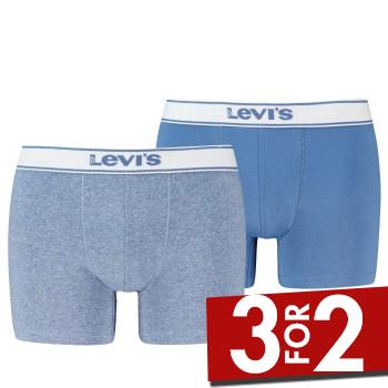 Levis 2P Base Vintage Boxer Blå/Lyseblå bomuld X-Large Herre