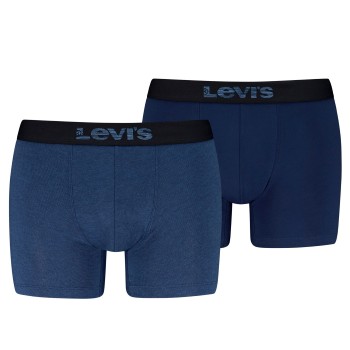Levis 2P Men Optical Illussion Boxer Brief Marine/Blå bomuld Large Herre